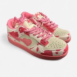 Sad Boy Saga strawberry milk Skywalkers dunk shoes pink custom cow lover NEW 7